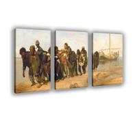BQUWR Póster de lienzo de The Volga Boatmen para decoración de dormitorio, decoración de paisaje, regalo, 50 x 75 cm