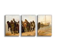 BQUWR Póster de The Volga Boatmen en lienzo, impresión artística para pared, pinturas de 50 x 75 cm