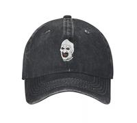BQWRUUYM Gorra de béisbol Awesome For Terrifier 3 Vintage Denim Desgastado Lavado Navidad Slasher Film Art Sun Cap Hombres Mujeres Sombreros al Aire Libre