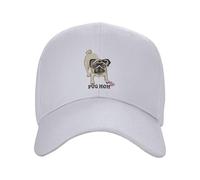 BQWRUUYM Gorra de béisbol Casual Pug Mom Pet Dog Running Hippie Trucker Hat Spring Sun Visor Female Male Stylish Hats