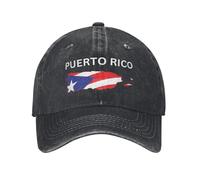 BQWRUUYM Gorra de béisbol clásica con Mapa de Bandera de Puerto Rico UnisexGorraSnapback Lavada desgastada al Aire Libre para Todas Las Estaciones Gorras de Regalo de Viaje