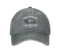 BQWRUUYM Gorra de béisbol de Moda Time Machine para Hombres y Mujeres con Denim Desgastado Snapback Cap Movie Outdoor Unstructured Soft Hat