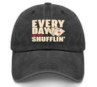 BQWRUUYM Gorra de béisbol desgastada Vi ntage para Hombre - Ajuste Ligero y elástico con Estampado gráfico Every Day I'm Shufflin', Gorra Casual Negra f