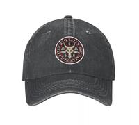 BQWRUUYM Gorra de béisbol Hail Satan Goat Lucifer Gothic Pagan Desgastado Gorras lavadas Sombrero Vintage Gorra de Viaje al Aire Libre Snapback
