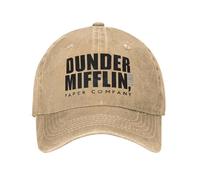 BQWRUUYM Gorra de béisbol Retro Dunder-Mifflin-Logo The Office TV Show Unisex Desgastada Gorra Snapback Entrenamientos al Aire Libre Regalo Gorras Gorra
