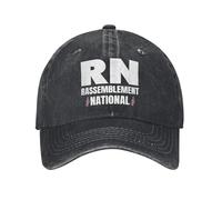 BQWRUUYM Gorra de béisbol RN Rassemblement National Sun y2k Retro Female Male Washed Trucker Hat Sun-Proof Print Baseball Caps Birthday Gift