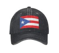 BQWRUUYM Gorras de béisbol con Bandera de Puerto Rico Vintage Denim Desgastado Gorra de Sol Unisex Style Gorras de Regalo de Golf para Correr al Aire Libre