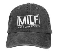 BQWRUUYM Milf Meme Art Sombrero Multicolor con Pico para Hombres y Mujeres Gorra de Vaquero para Hombre I Love Fishing Gorras de béisbol Visera Proteger Sombreros