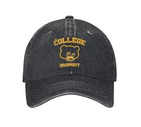 BQWRUUYM The College Dropout Kanye West Rap Gorras de béisbol Vi ntage Gorra de algodón Snapback Unisex Style Gorra Ajustable de Golf para Correr al Aire Libre