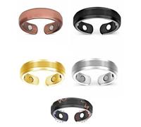 BQWXIEC Anillo de cobre para terapia de próstata, anillo de vitalidad para migrañas, anillos de cobre para hombres, elegante regalo de joyería ajustable. (4pcs)