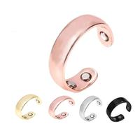 BQWXIEC Anillo de cobre para terapia de próstata, anillo de vitalidad para migrañas, anillos de cobre para hombres, elegante regalo de joyería ajustable. (Rose Gold)