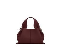 BQWXIEC Bolso de cuero con silueta de nube, bolso de mano de cuero con forma de bola de masa hervida, bolso bandolera retro, bolso hobo informal con forma de bola de masa hervida (Red,Medium)