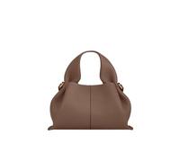 BQWXIEC Bolso de cuero con silueta de nube, bolso de mano de cuero con forma de bola de masa hervida, bolso bandolera retro, bolso hobo informal con forma de bola de masa hervida (Maroon,Medium)