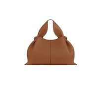 BQWXIEC Bolso de cuero con silueta de nube, bolso de mano de cuero con forma de bola de masa hervida, bolso bandolera retro, bolso hobo informal con forma de bola de masa hervida (Brown,Medium)
