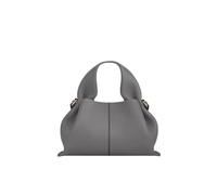 BQWXIEC Bolso de cuero con silueta de nube, bolso de mano de cuero con forma de bola de masa hervida, bolso bandolera retro, bolso hobo informal con forma de bola de masa hervida (Pewter Grey,Medium)