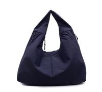 BQWXIEC Bolso tote texturizado de color liso para mujer, ligero, de nailon, versátil y de gran capacidad. (Blue)