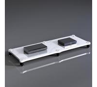 BQZKTVED Mueble HiFi de 1/2/3/4 Niveles en Acero al Carbono Reforzado，Soporte Antivibración para Tocadiscos Vinilo, Amplificadores, Estante Abierto para Sala de Estar y Home Cinema(B,1 Tier)