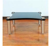 BQZKTVED Mueble HIFI de audio estéreo 1/2/3/4 niveles, estantes laca piano con patas resistentes de acero inoxidable vibración para tocadiscos y consolas multimedia(1 Tier 15.85"/40cm)