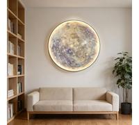 BQZKTVED Valdoza Gran Escultura de Pared 3D con Luz LED,Arte de Pared LED 3D para Colgar,Lámpara Decorativa Montada para Sala Estar,Entrada y Pasillo(P-Multi-Colored,80x80cm)