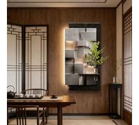 BQZKTVED Valdoza Gran Escultura de Pared 3D con Luz LED|Decoración de Pared 3D con Luz LED para Sala Estar,Entrada y Pasillo|Lámpara Creativa(D-Multi-Colored,80x160cm)