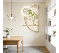 BQZKTVED Valdoza Gran Escultura de Pared 3D con Luz LED,Decoración Moderna Iluminada para Sala Estar,Dormitorio y Oficina(B-Beige,82x140cm)