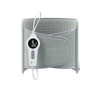 BR Bringer almohadilla eléctrica de infrarrojos con desconexión automática - 6 ajustes de calor (25-60°C), protección contra sobrecalentamiento, lavable, pantalla LED, franela suave (gris, 60 x 30 cm)