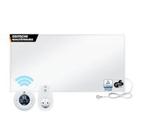 BR Bringer Calentador infrarrojo, 1200 W, con termostato y mando a distancia, calentador eléctrico infrarrojo, ahorro de energía, certificado TÜV GS, marca de calidad alemana (blanco)