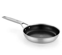 BRA Hybrid Cell | Sartén 24 cm, Acero Inoxidable con Antiadherente Cerámico, sin PFAS, Hybrid Technology con Celdas de Acero Inoxidable, Apto para todo tipo de Cocinas, Incluida Inducción