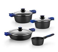BRA Advanced Batería 4 Piezas Aluminio Fundido Antiadherente, APTA TODO TIPO DE Cocinas E Inducción