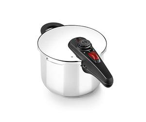 BRA Allure | Olla a Presión Rápida de 6 Litros, Fabricada en Acero Inoxidable 18/10, Con 2 Programas de Cocción y Sistema de Bloqueo de Apertura, Apta para Todo Tipo de Cocinas