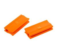 BRA Braisogona_A284008 Efficient - Asas de Silicona, 2 Unidades, Medida Plancha asador Liso, para Efficient con diámetro de 35-45 cm, Color Naranja