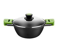 BRA Cacerola cóncava, Aluminio fudido, Negro, 28 cm