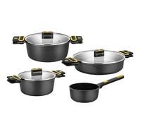 Pack 4 Cacerolas Bra Daily Pro/ Ø16cm/ Ø20cm/ Ø24cm/ Ø28cm/ Apta para Inducción