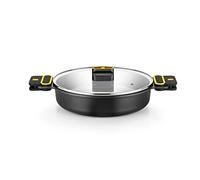 BRA Daily Pro Cacerola baja 28 cm aluminio fundido, antiadherente sin PFOA, apta para todo tipo de cocinas e inducción