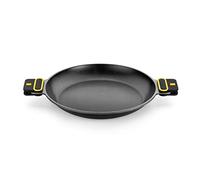 BRA Daily Pro | Paellera 36 cm, Inducción | Negro y amarillo, aluminio fundido, Antiadherente tricapa, apta para todo tipo de cocinas, inlcuida inducción