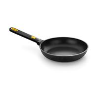 BRA Daily Pro Sartén 20 cm, negro y amarillo, aluminio fundido, Full Induction, Antiadherente tricapa, apta para todo tipo de cocinas