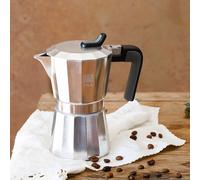 BRA Deluxe Cafetera, Metal, Plata, 3 tazas