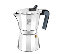 BRA Deluxe | Cafetera, Aluminio, Plata, 9 tazas