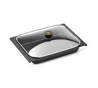 BRA Efficient Bandeja rustidera con tapa, Negro, 41 cm