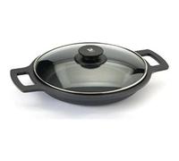 BRA Efficient | Cacerola baja con tapa de cristal y asas de silicona extraíbles, 32 cm, apta para todo tipo de cocinas incluida inducción y horno