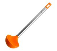BRA Efficient | Cazo de Cocina, Acero INOX, Nailon y Silicona, Naranja, 35 cm