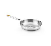 BRA Efficient Sartén Efficient Inox Triply 18 cm, acero inoxidable 18/10, sin antiadherente con triple fondo difusor forjado, sin PFOA, mango remachado