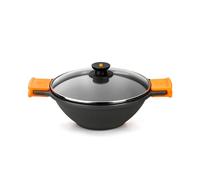 BRA Efficient | Sartén Wok/Cacerola cóncava tapa cristal 32cm