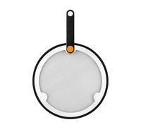 BRA Efficient | Tapa Antisalpicaduras 24-26-28 cm, Malla Acero Inoxidable 18/10 y Silicona, Libre de BPA, Mango plegable de baquelita, Apto para todas las sartenes BRA