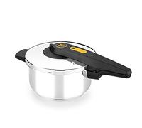 BRA Excellent Olla a Presión Rápida de Fácil Aberura de 4 Litros, Fabricada en Acero Inoxidable 18/10, Con 2 Programas de Cocción y Sistema de Bloqueo de Apertura, Apta para Todo Tipo de Cocinas