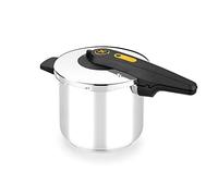BRA Excellent Olla a Presión Rápida de Fácil Aberura de 7 Litros, Fabricada en Acero Inoxidable 18/10, Con 2 Programas de Cocción y Sistema de Bloqueo de Apertura, Apta para Todo Tipo de Cocinas