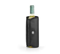 BRA Funda enfriadora Botellas de Vino o Cava, Tejido Impermeable, Ajuste elástico Lateral, Negro