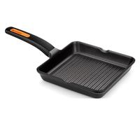 BRA isogona A431422 Efficient Plus - Parrilla cuadrada de aluminio fundido, 22 cm, color negro