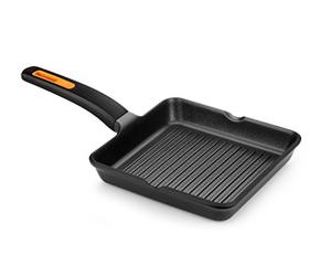 BRA isogona A431428 Efficient Plus - Parrilla cuadrada de aluminio fundido, 28 cm, color negro