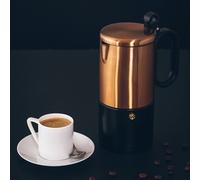Cafetera de cápsulas BRA Kaffe 0,18 L acero inoxidable 18/10 dorado-negro apta lavavajillas